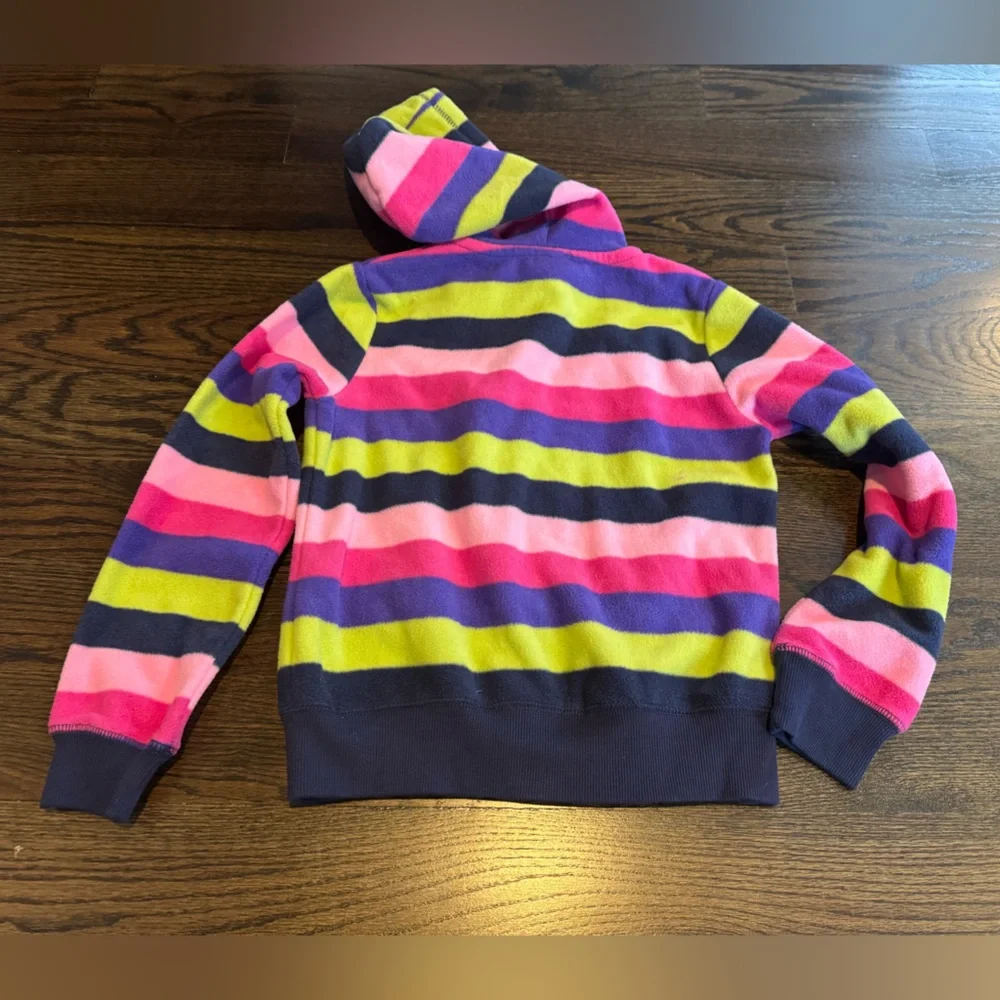 Gymboree Striped Kids Fleece Jacket - Pink, Green, Blue